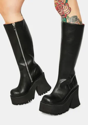 Geaux Geaux Knee High Platform Boots
