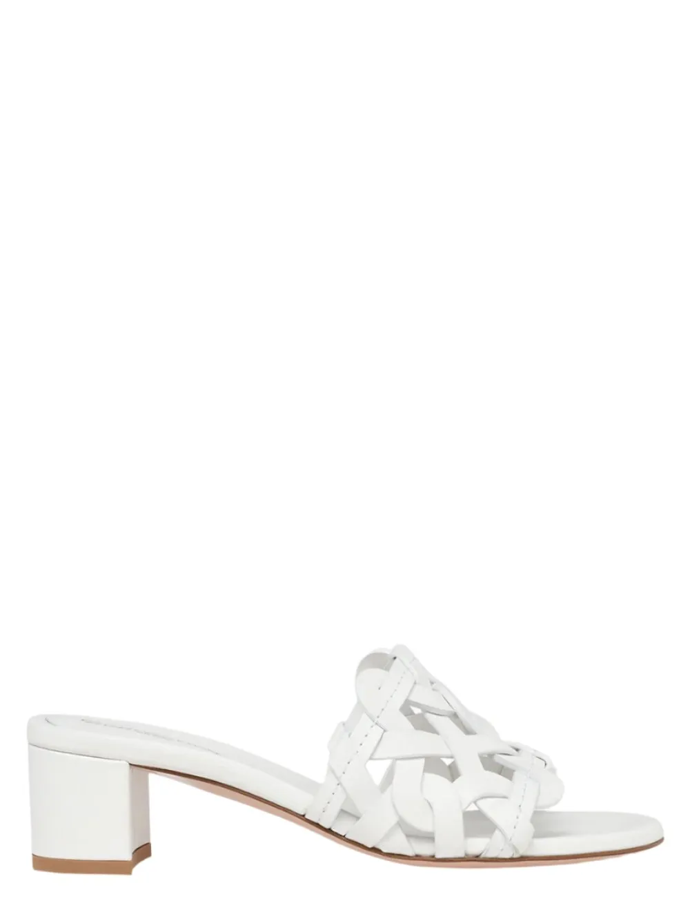Gianvito Rossi Amalfi 45 Calf in White Bian