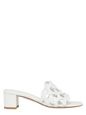 Gianvito Rossi Amalfi 45 Calf in White Bian