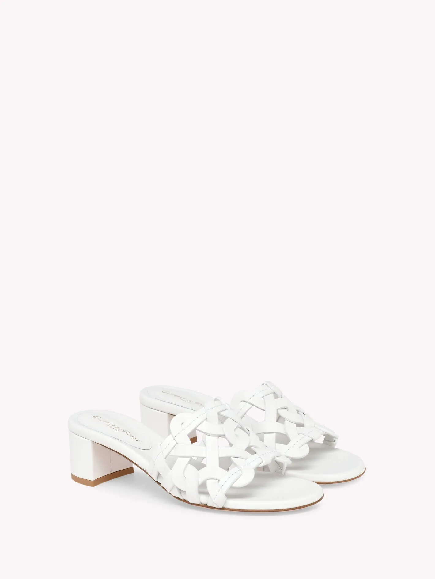 Gianvito Rossi Amalfi 45 Calf in White Bian
