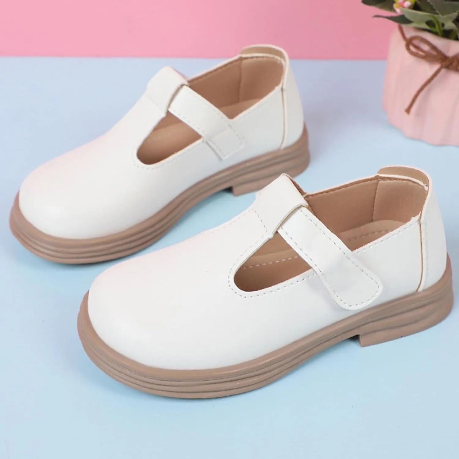 Girls Chunky Heel Mary Jane Dress Shoes School 𝗨niform T-Strap Ballet Flat𝘀 Toddler Sneaker Girls 12 Size Toddler