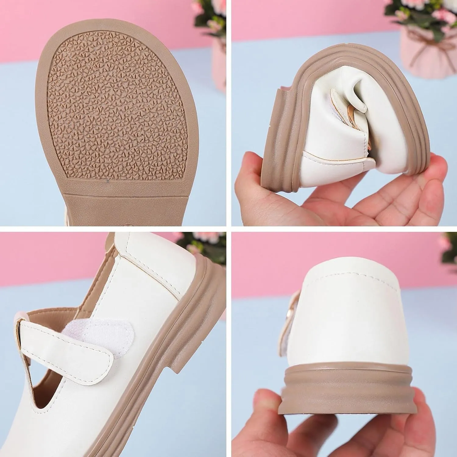Girls Chunky Heel Mary Jane Dress Shoes School 𝗨niform T-Strap Ballet Flat𝘀 Toddler Sneaker Girls 12 Size Toddler