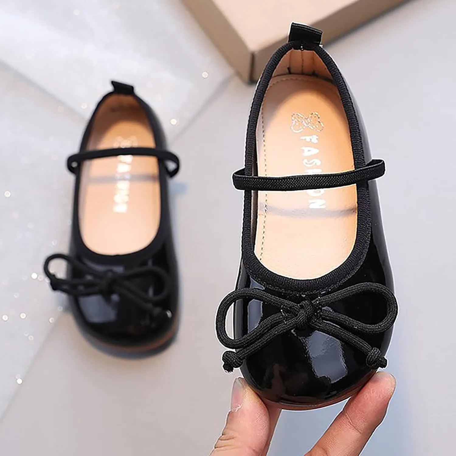 Girls Mary Jane Dress Shoes Wedding Party Flats Slip On Ankle Strap Ballet Dance Shoes For Toddler Baby