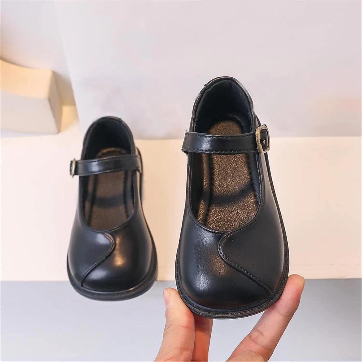Girls Mary Jane Shoes for Wedding Party Flower Girl School Dress Shoes Low Heel Flats for Big Kids