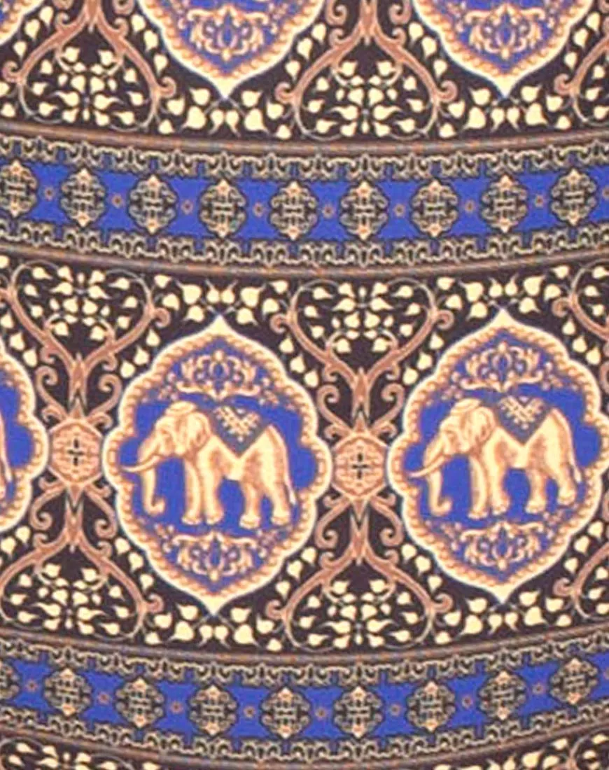 Glamazon Plunge Neck Swimsuit in Elephant Brocade