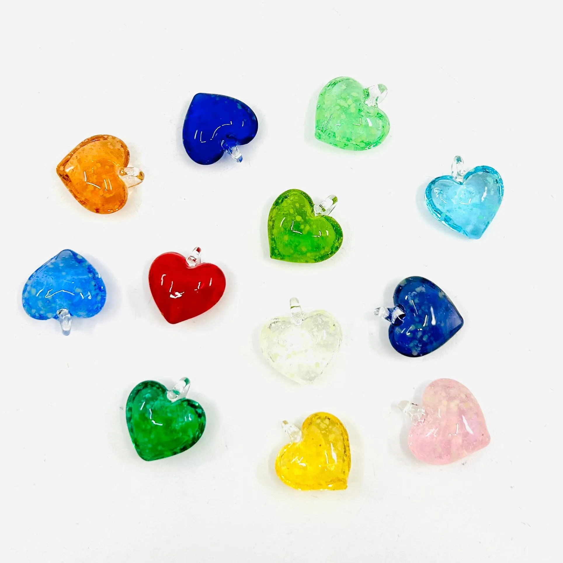 Glass Glow in the Dark Hearts 157, Mint