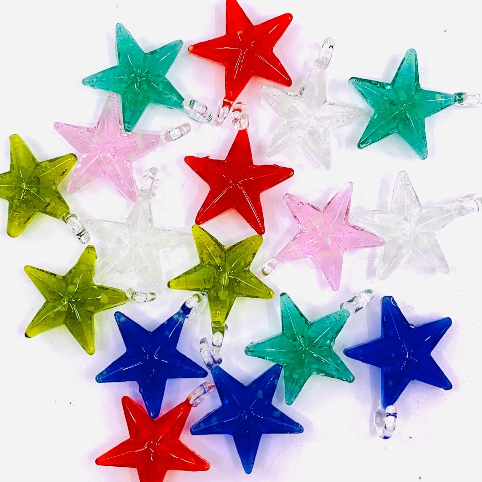Glass Glow in the Dark Stars, Green 366