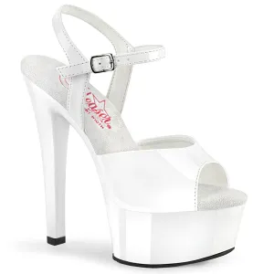GLEAM-609 Pleaser White Patent Sexy Platform Shoes (Pole Dancing Heels)