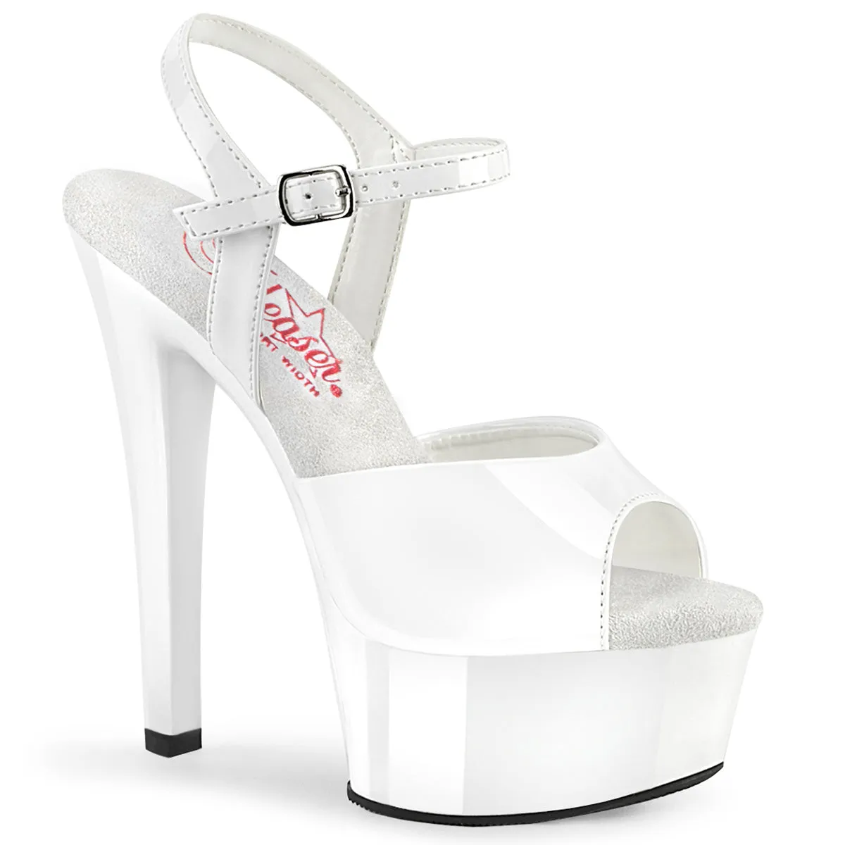GLEAM-609 Pleaser White Patent Sexy Platform Shoes (Pole Dancing Heels)