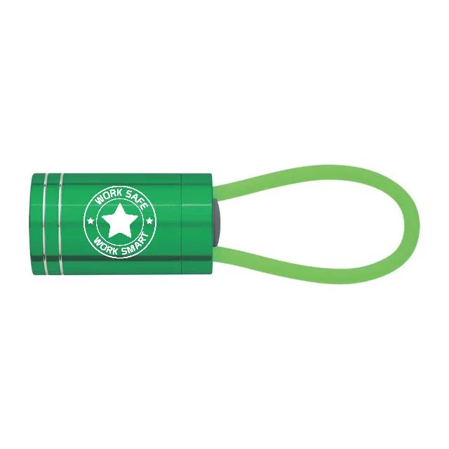 Glow In The Dark Aluminum LED Flashlight - #403416
