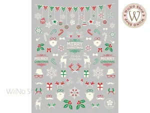 Glow in the Dark Christmas Adhesive Nail Art Sticker - 1 pc (CY-020)