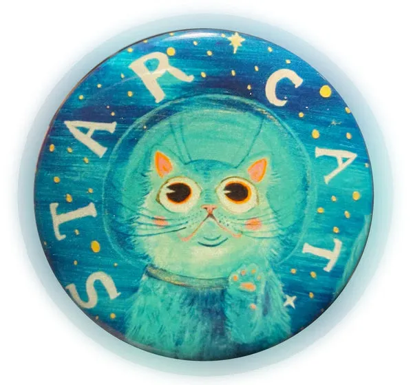 Glow in the Dark Star Cat Magnets