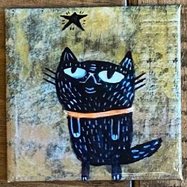 Glow in the Dark Star Cat Magnets