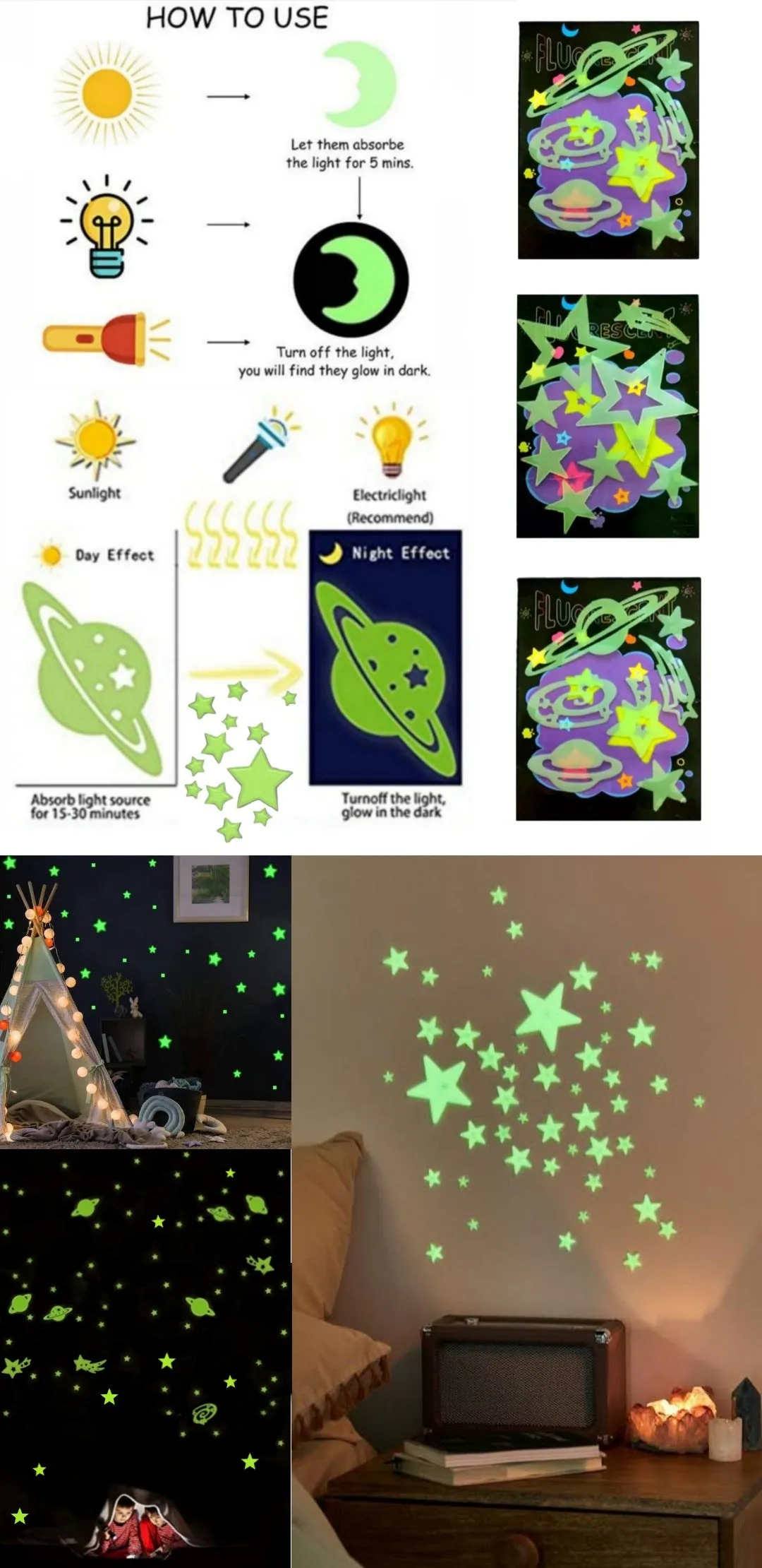 Glow In The Dark Stars - Galaxy 10 Bulk Pack