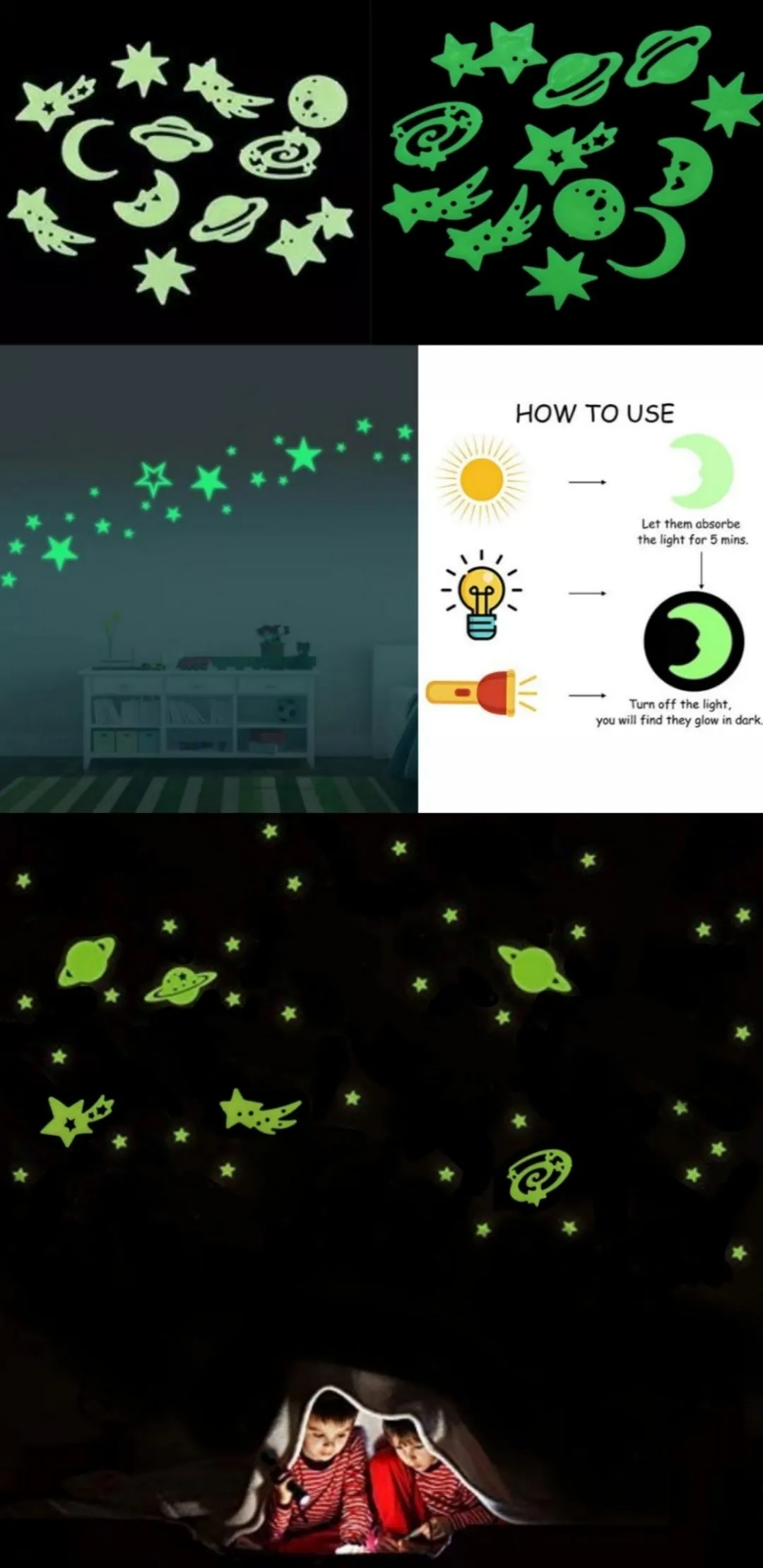 Glow In The Dark Stars - Galaxy 10 Bulk Pack