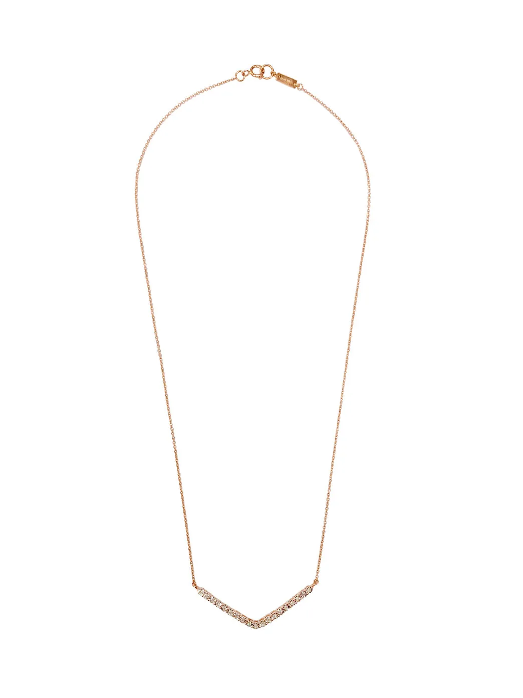 Gold and Diamond V Necklace