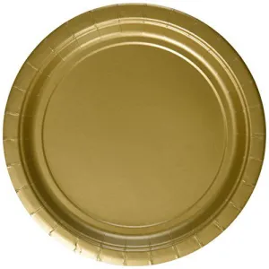 Gold Dinner Paper Plates 10" | 20ct