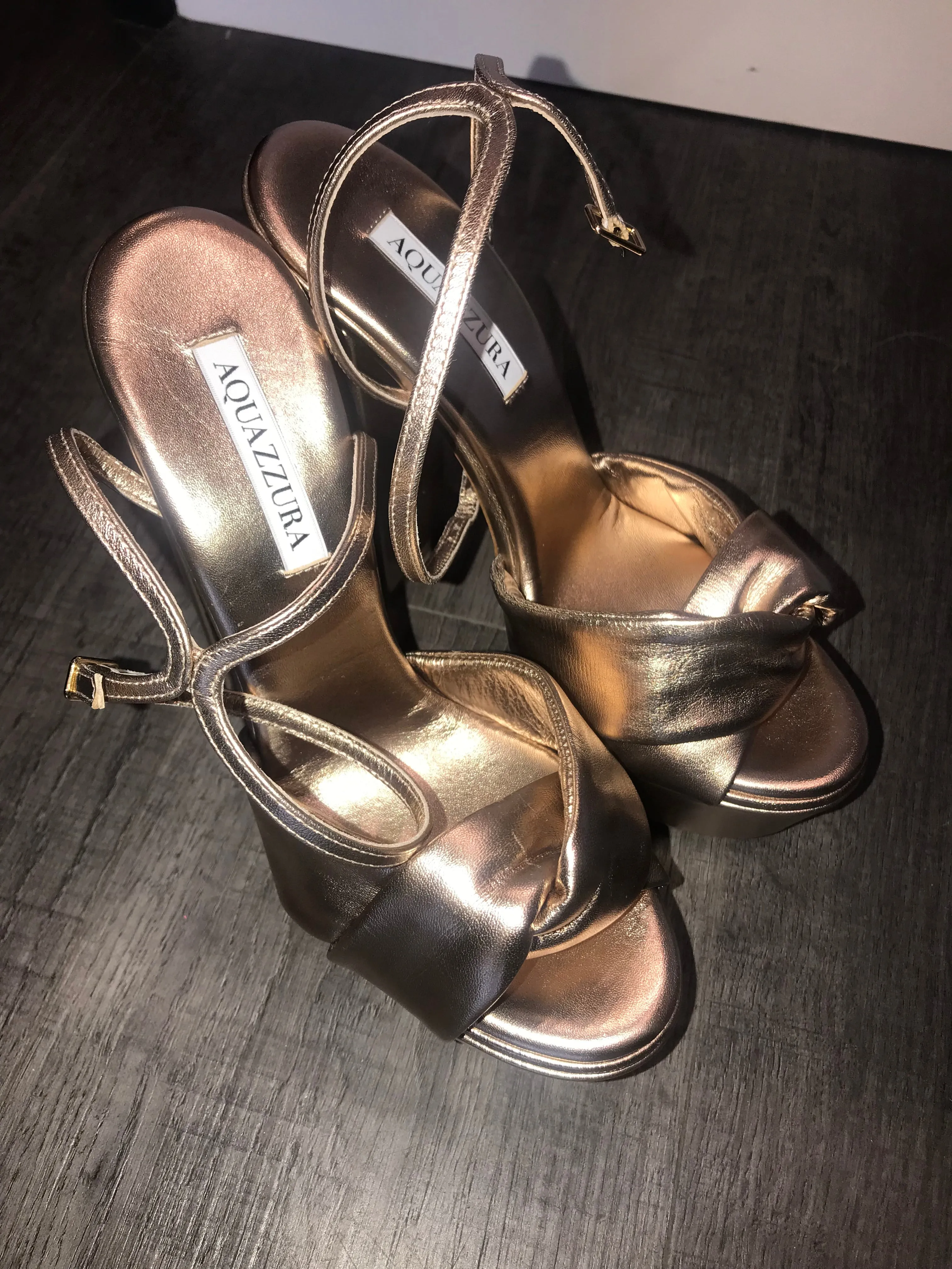 Gold Metallic Olie Platform Sandal