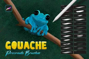 Gouache Procreate Brushes