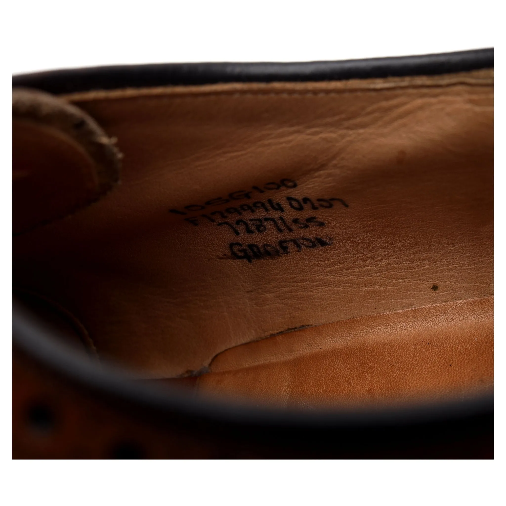'Grafton' Brown Leather Derby Brogue UK 10.5 G