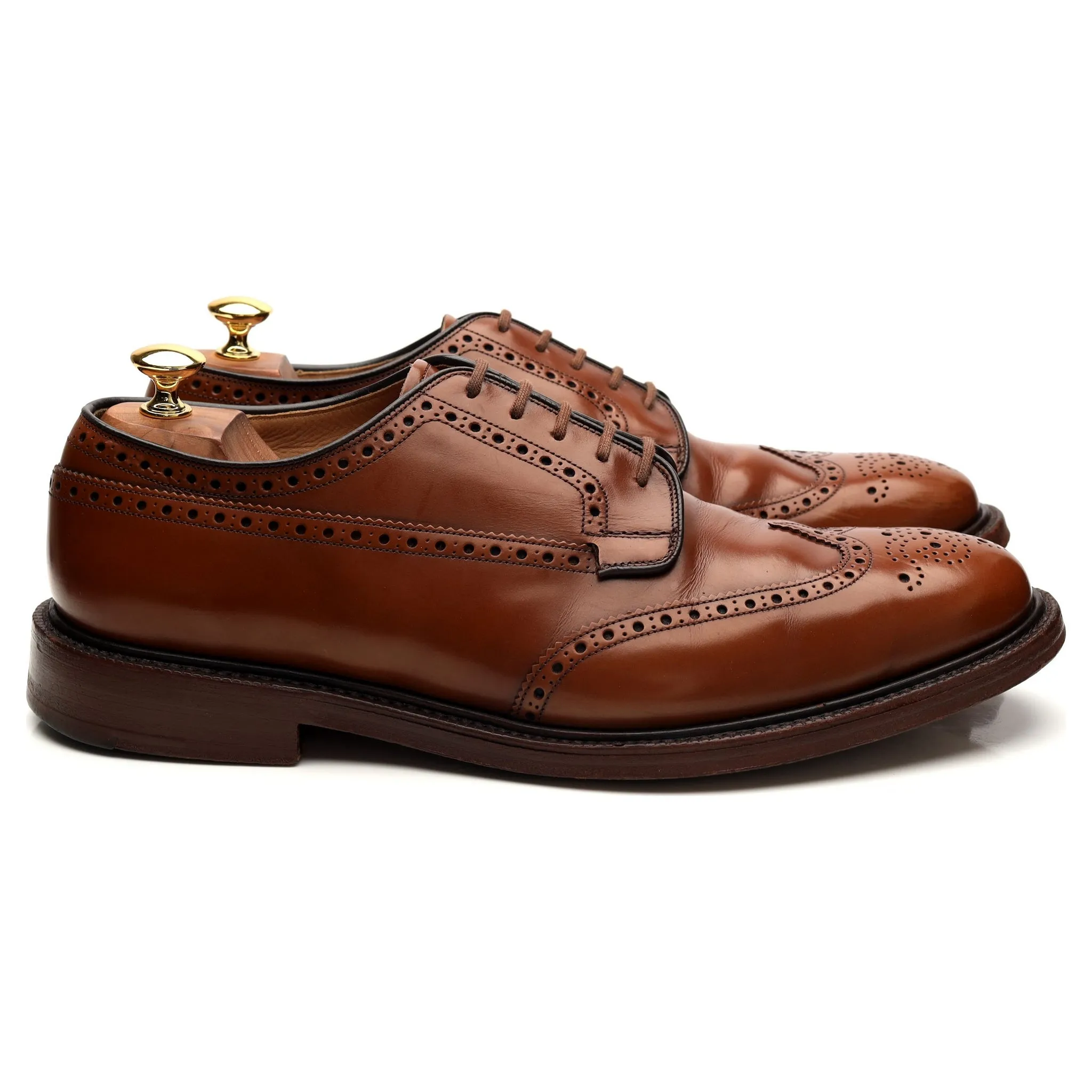 'Grafton' Brown Leather Derby Brogue UK 10.5 G