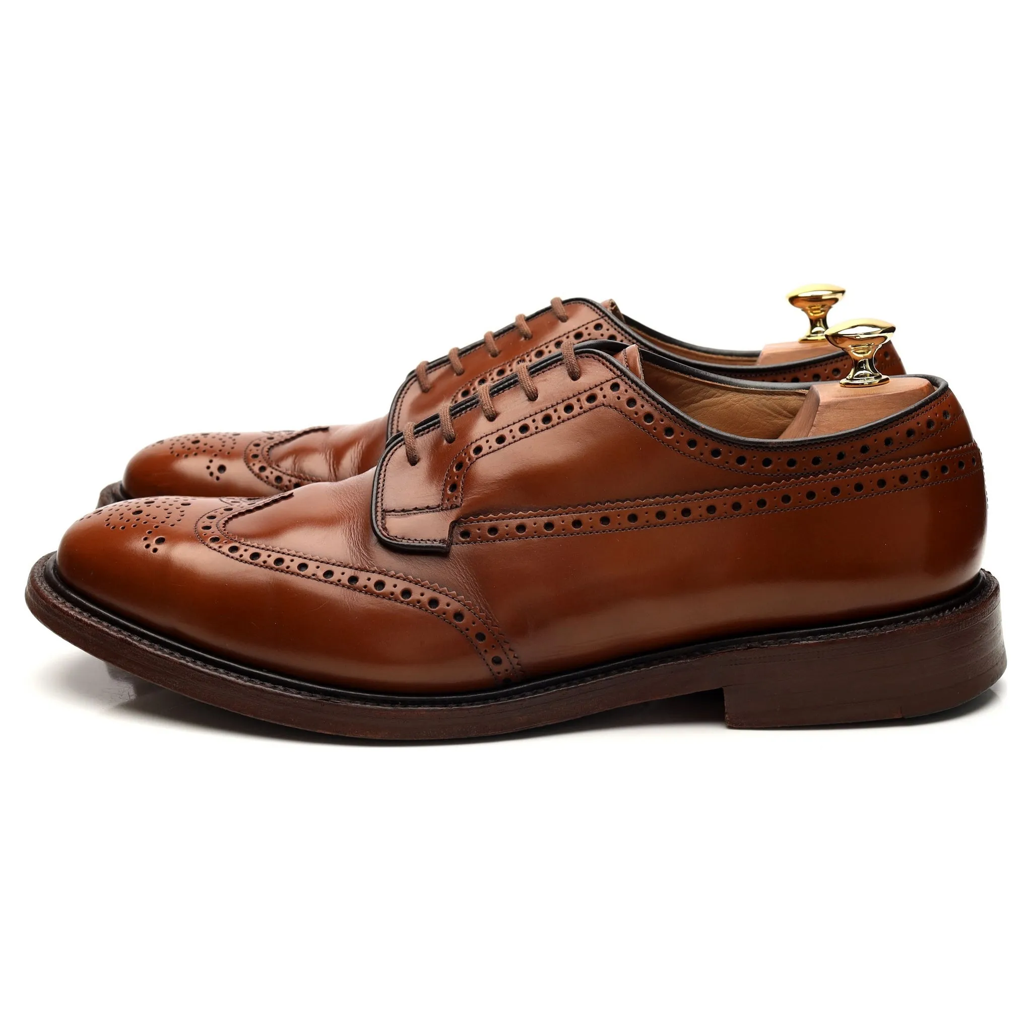 'Grafton' Brown Leather Derby Brogue UK 10.5 G