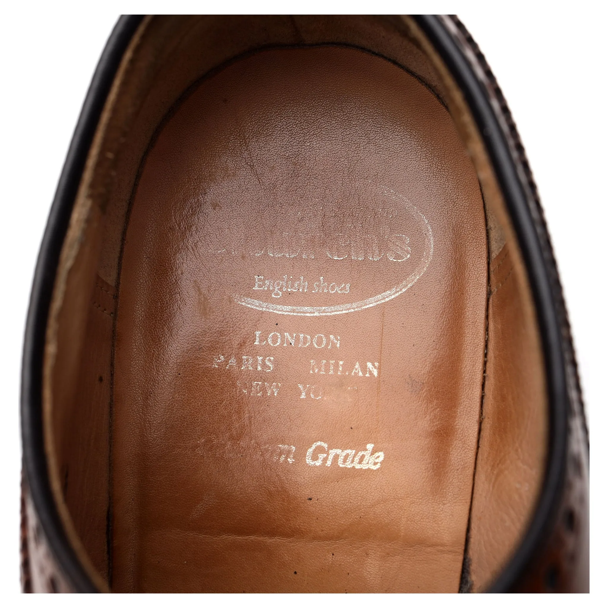 'Grafton' Brown Leather Derby Brogue UK 10.5 G