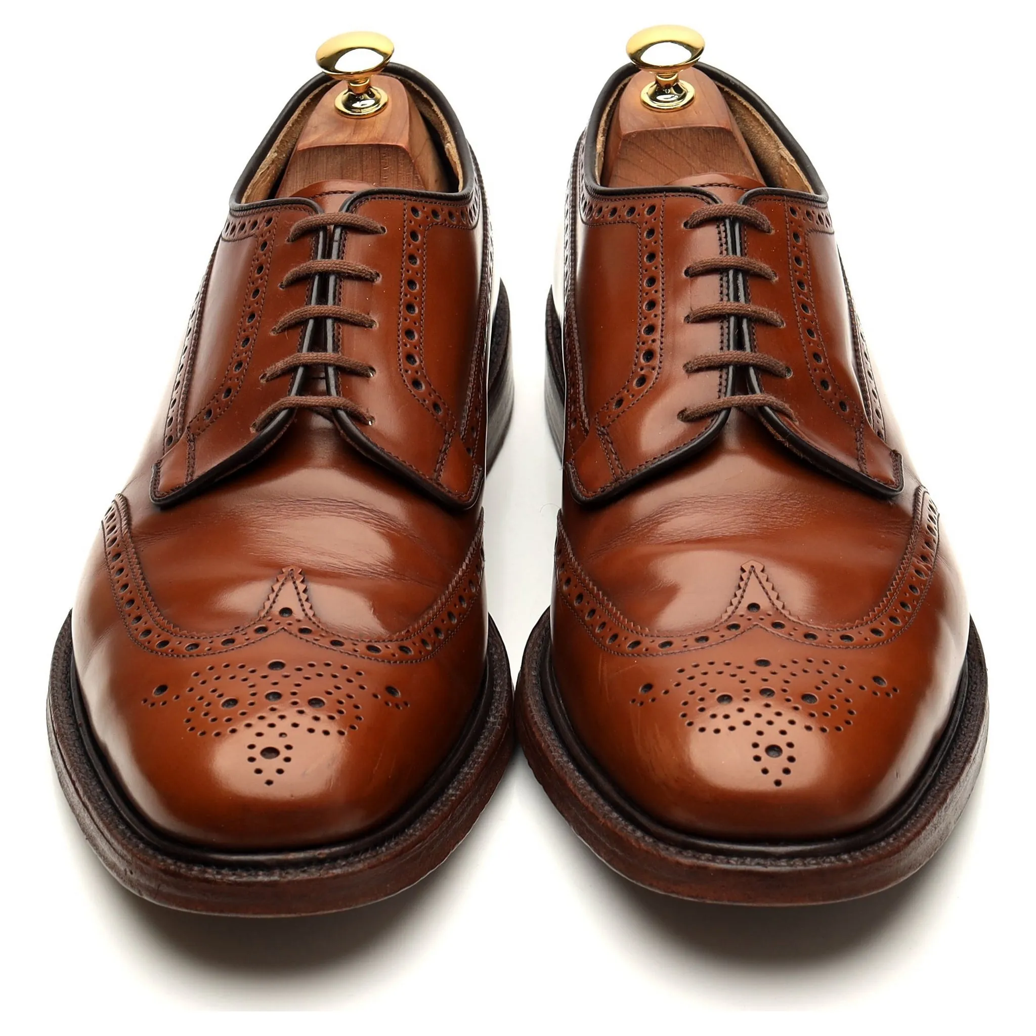 'Grafton' Brown Leather Derby Brogue UK 10.5 G