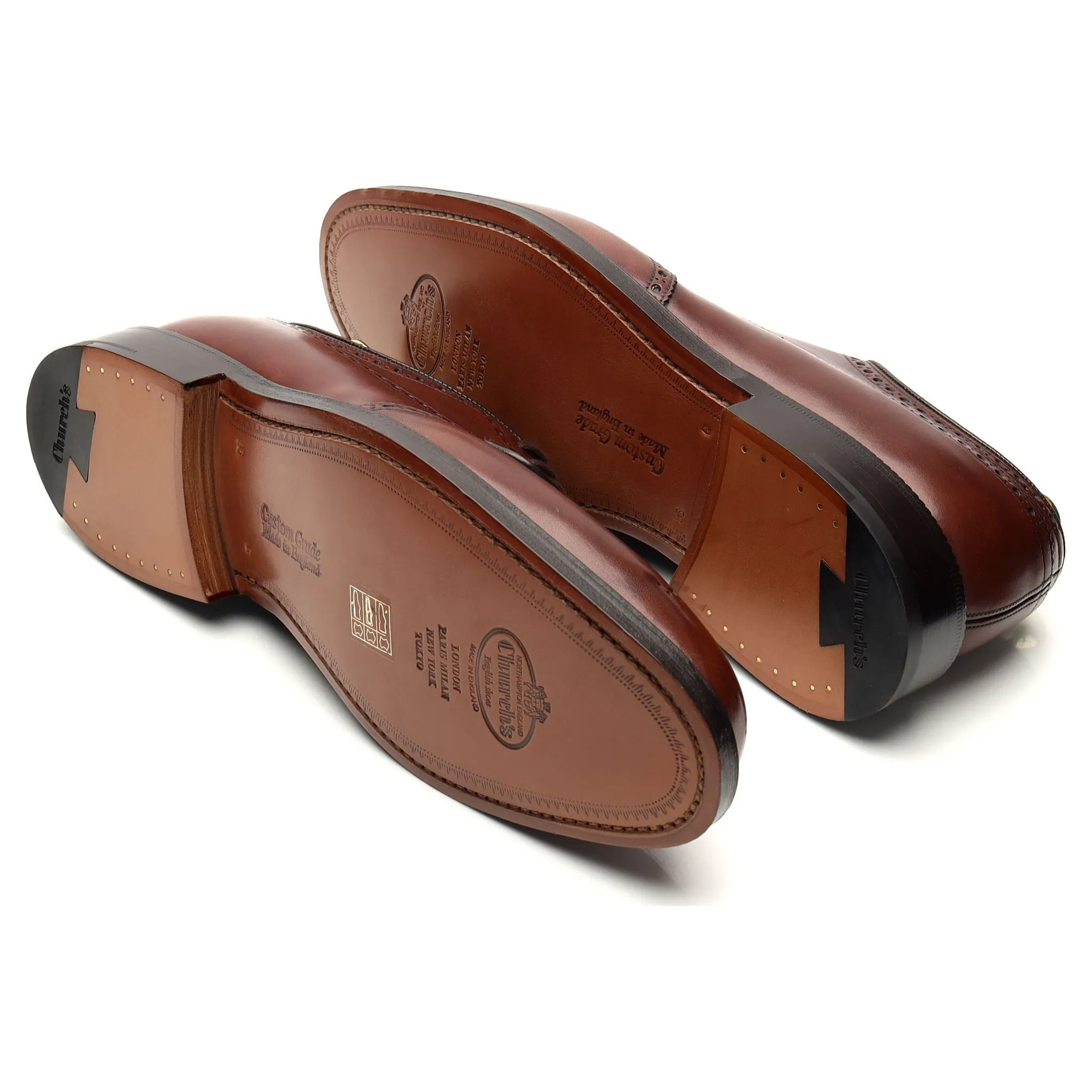 'Grafton' Brown Leather Oxford Brogue UK 8.5 G