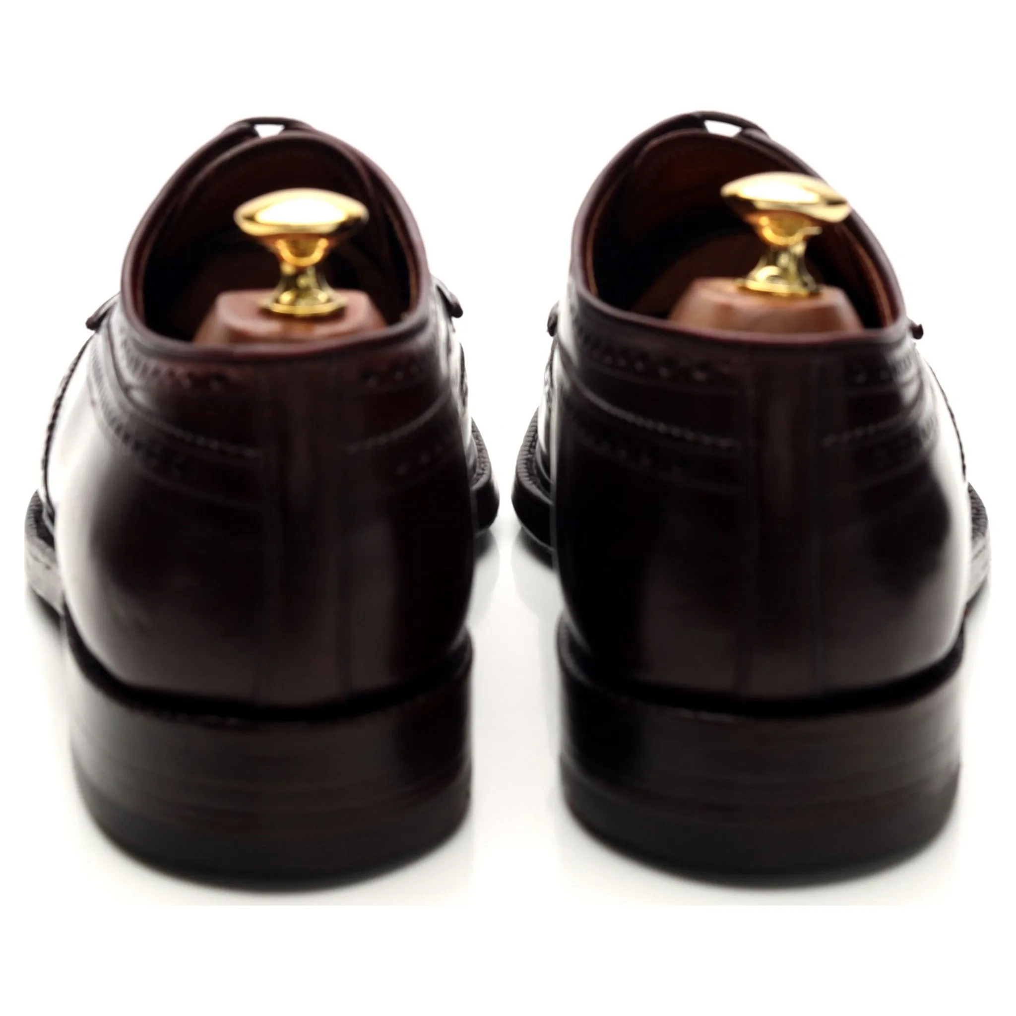 'Grafton' Burgundy Cordovan Leather Derby Brogue UK 9 F