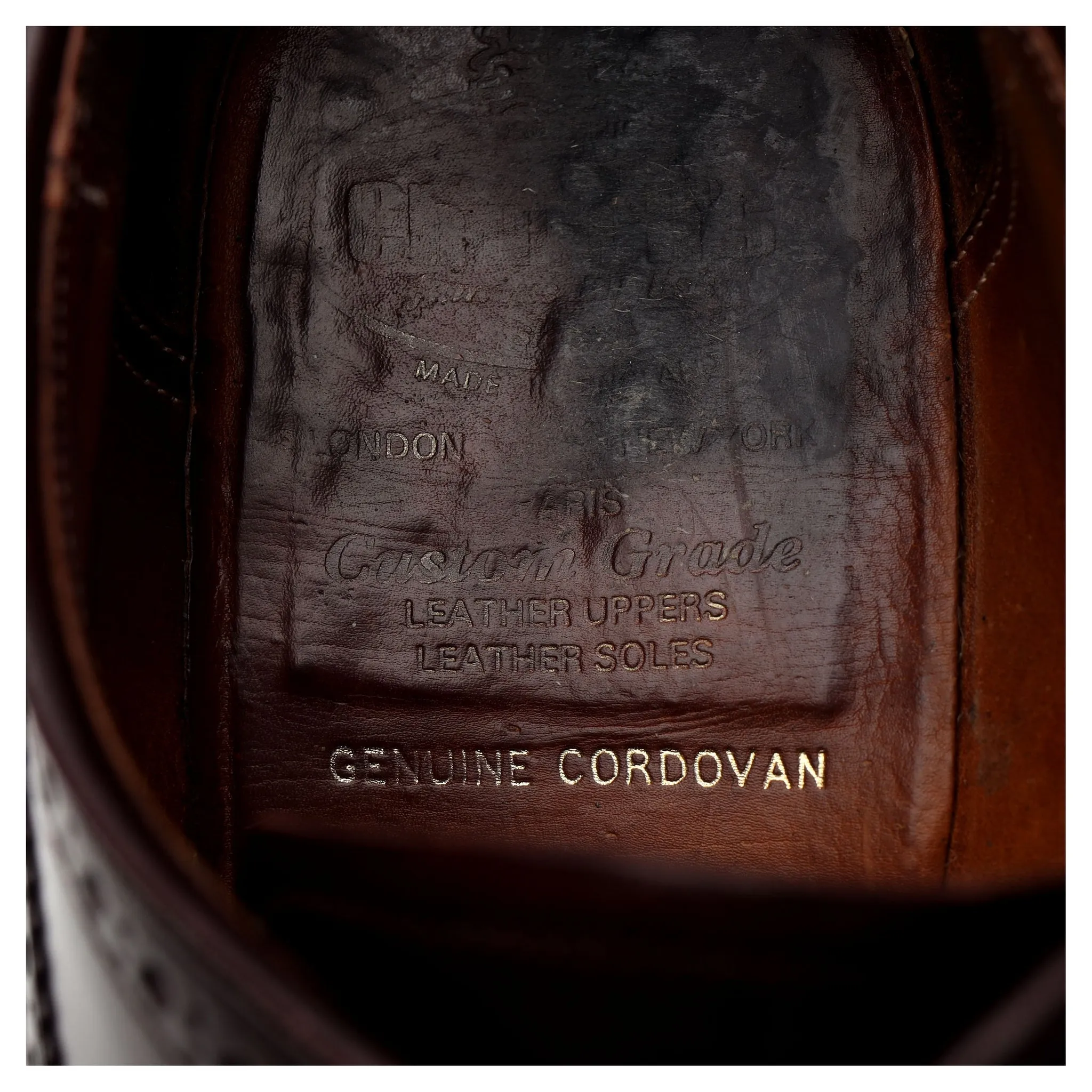 'Grafton' Burgundy Cordovan Leather Derby Brogue UK 9 F