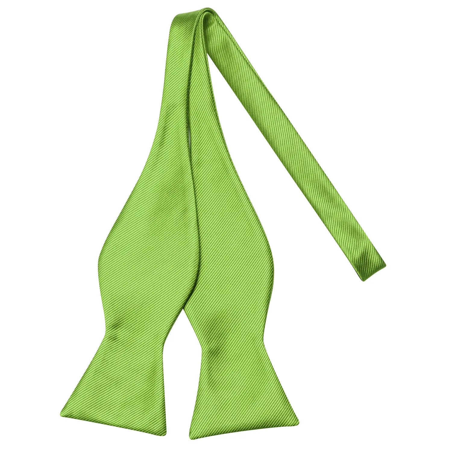 Green Striped Silk Self-tied Bow Tie Pocket Square Cufflinks Set
