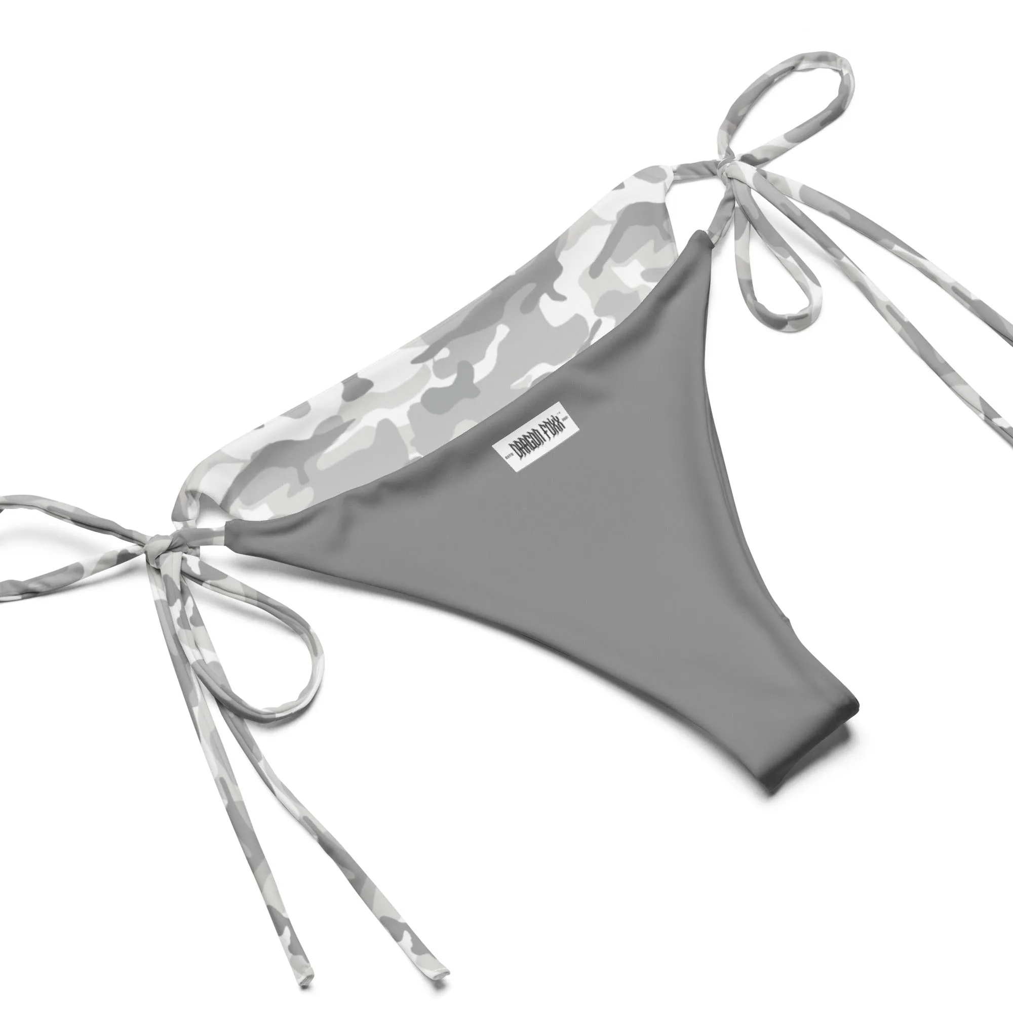Grey Camouflage Eco String Bikini