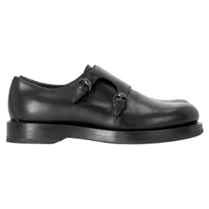 Gucci Double Monk Oxford Shoes in Black Leather