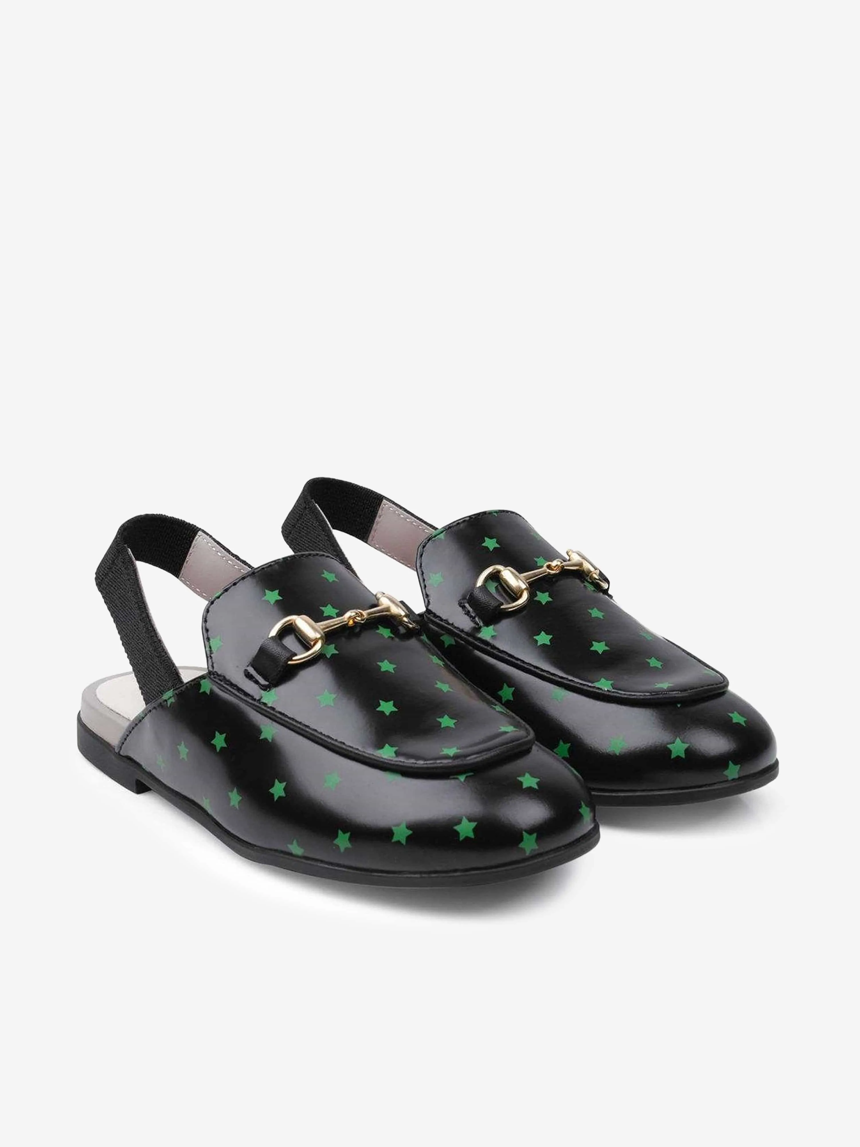 Gucci Kids Shoes - Leather Slingback Star Shoes