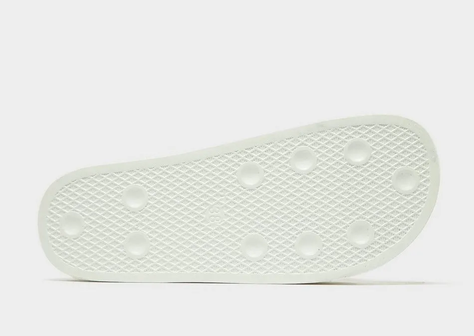 GUESS Women's Triangle Logo Beach Slides (White)