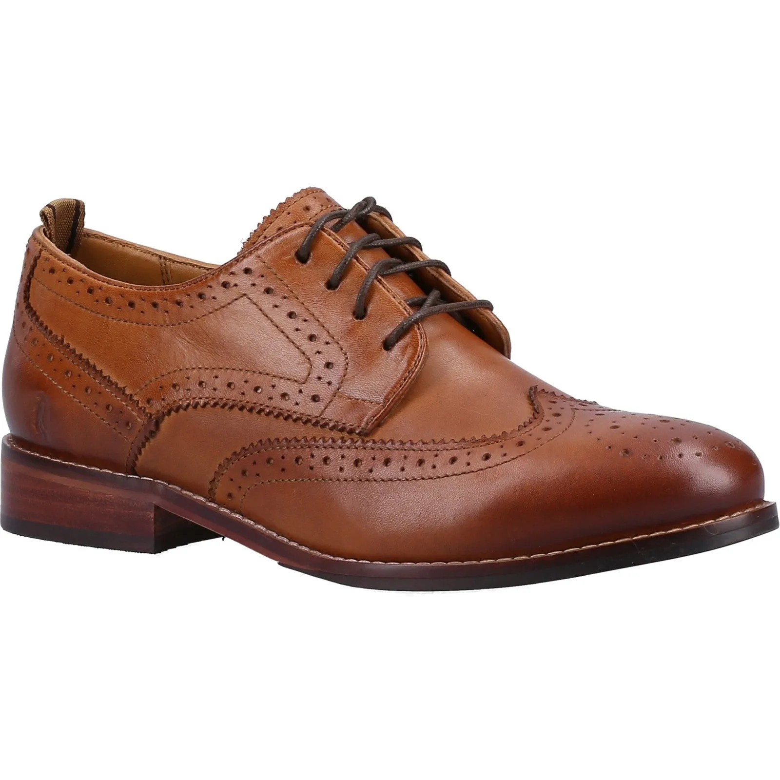 Hush Puppies Womens Natalia Leather Shoes - Tan