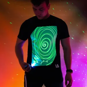 Illuminated Apparel Adults Interactive Glow In The Dark T-Shirt