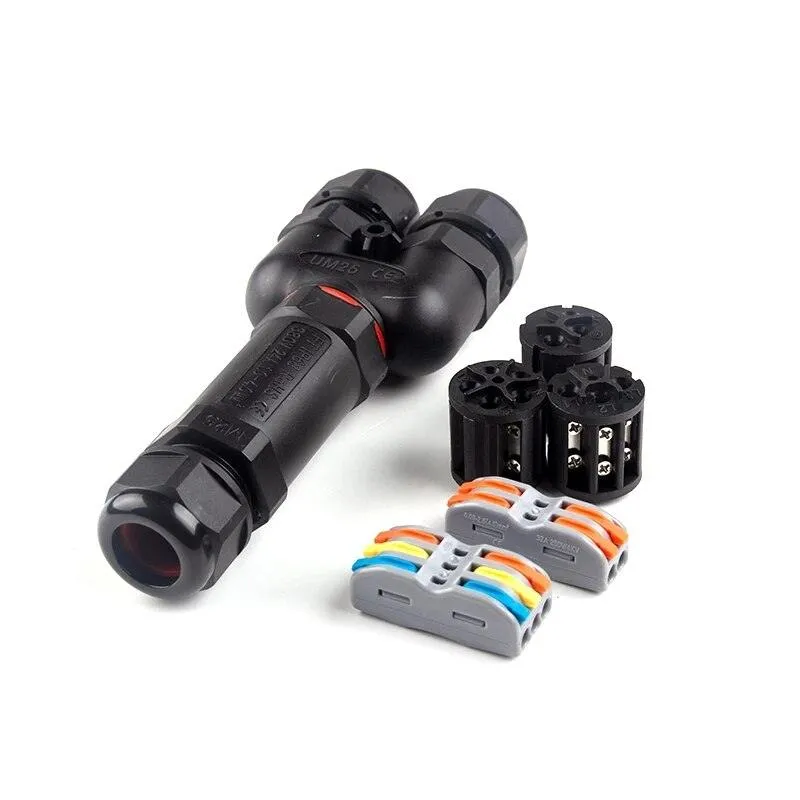 IP68 Waterproof Connector Y-type UM25 3/4/5 Pin Electrical Terminal Adapter Wire Connector