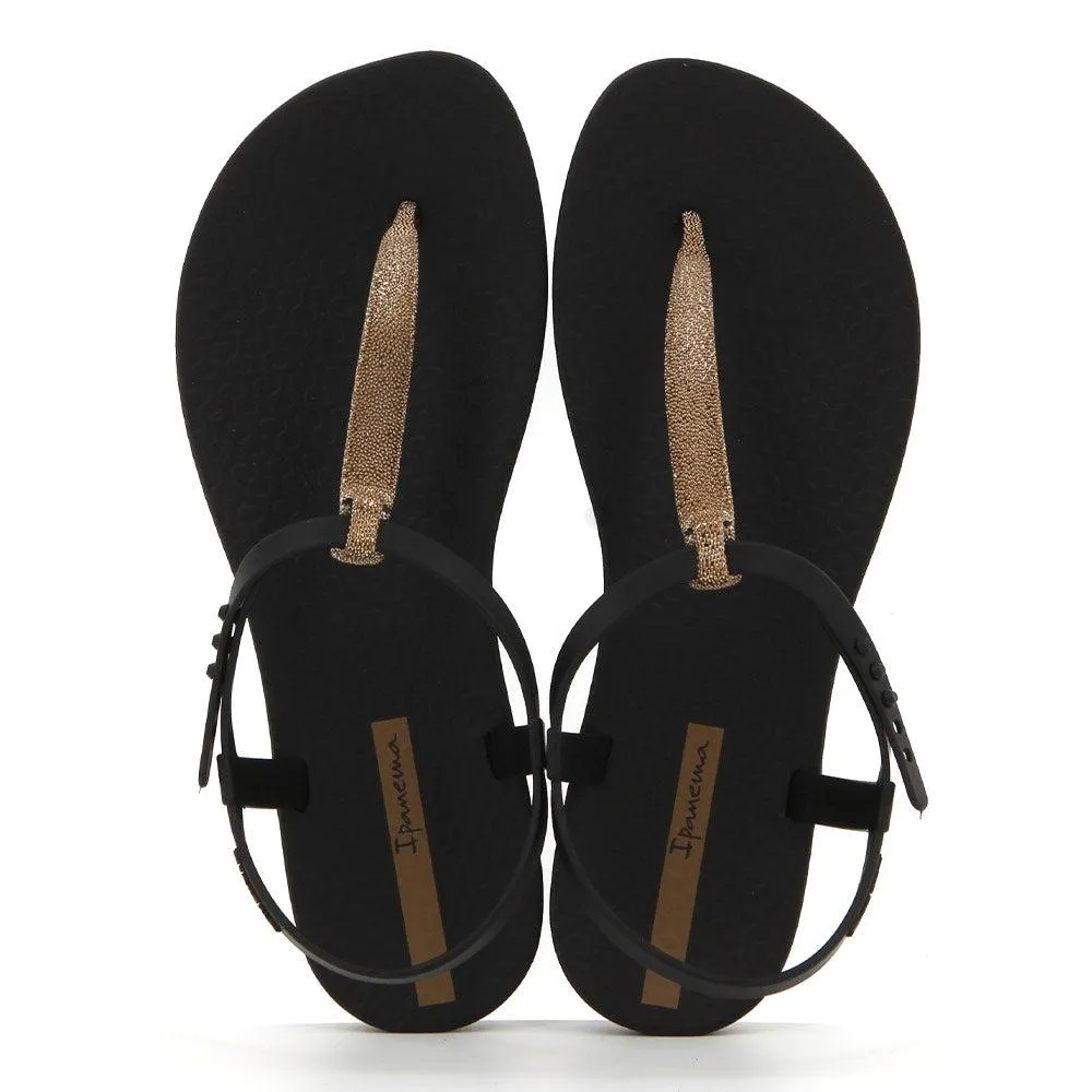 Ipanema Back Strap Sandals - Black/Gold