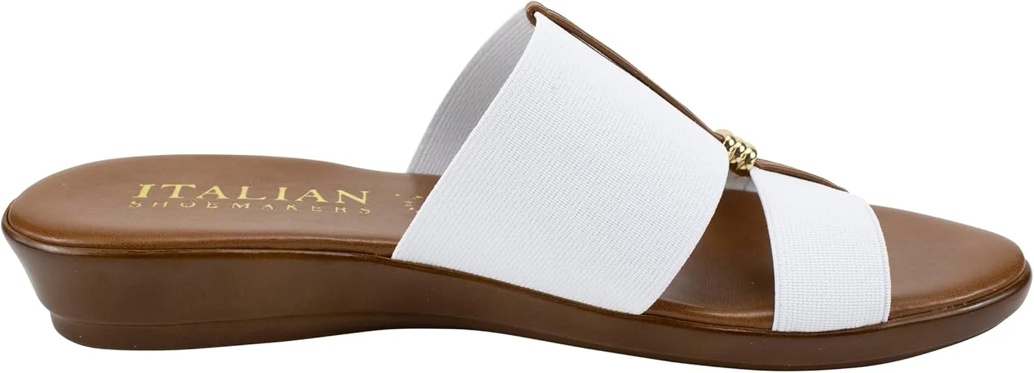 ITALIAN Shoemakers Women's Sofy Wedge Sandal, Comfort Casual Open Toe  Made in Italy, 1.5" Heel