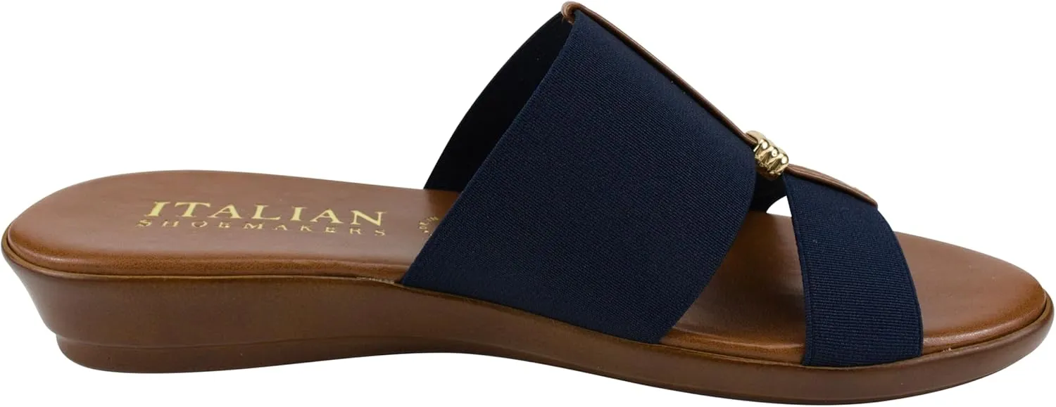 ITALIAN Shoemakers Women's Sofy Wedge Sandal, Comfort Casual Open Toe  Made in Italy, 1.5" Heel