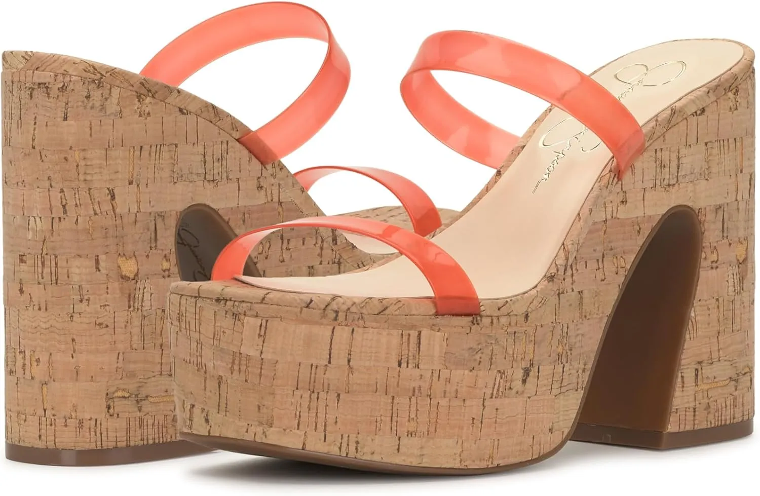 Jessica Simpson Womens Samhita Embellished Shimmer Platform Sandals
