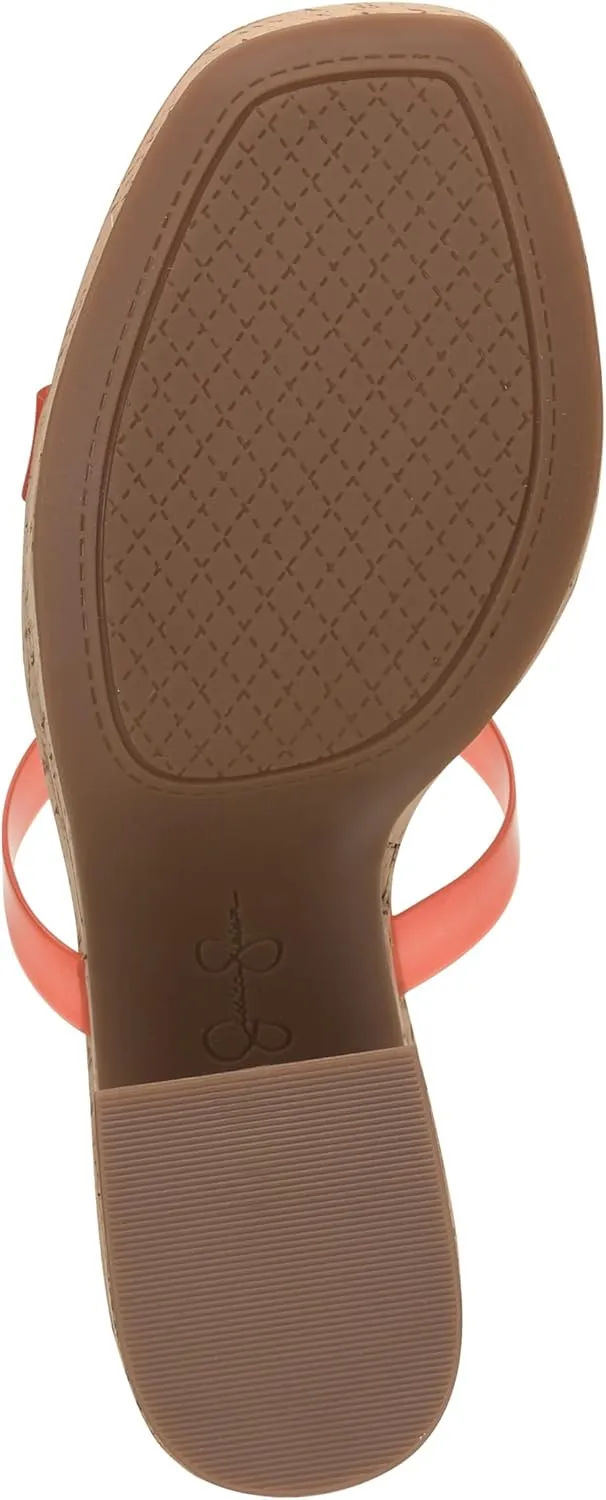 Jessica Simpson Womens Samhita Embellished Shimmer Platform Sandals