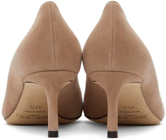 Jimmy Choo Pink Suede Romy 60 Heels