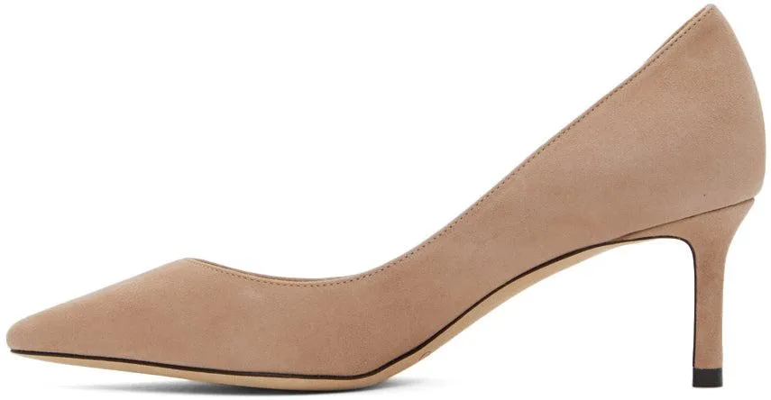 Jimmy Choo Pink Suede Romy 60 Heels