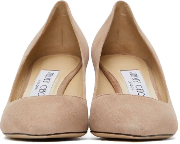 Jimmy Choo Pink Suede Romy 60 Heels