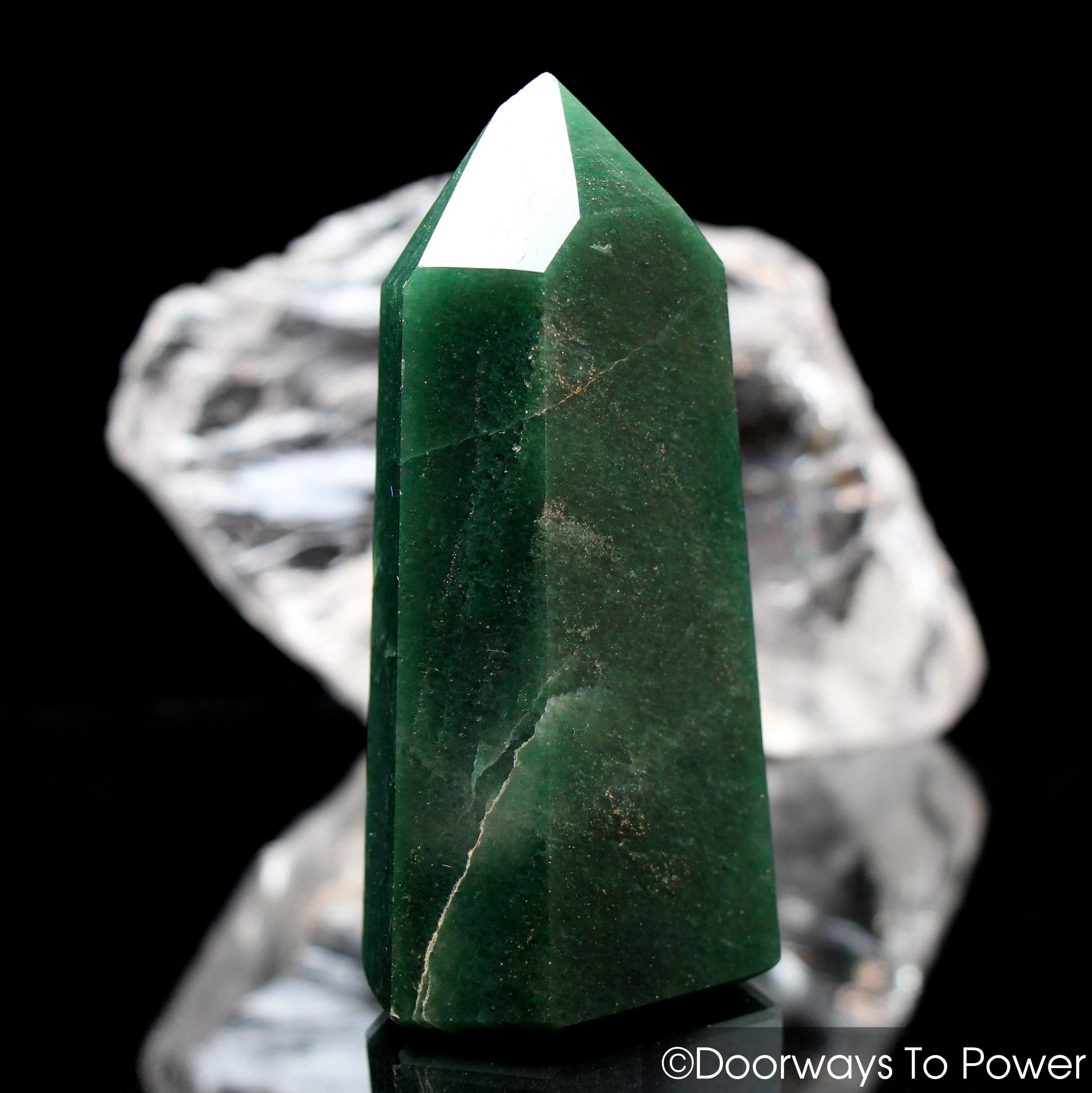 John of God Green Aventurine Pyrite Channeling Crystal 'Prosperity & Wealth'