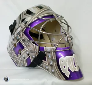 Jonathan Quick Unsigned Goalie Mask L.A. Kings Purple Tribute