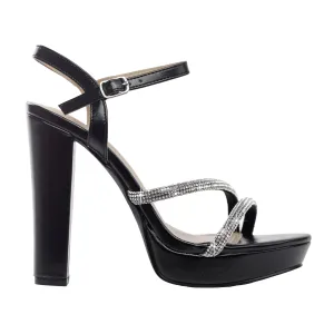Jonetta - Embellished Ankle Strap Platform High Heels